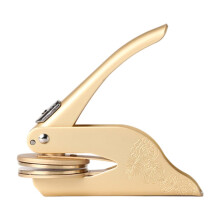 Embosser Stamp Gold Stainless Steel Handheld Tool for Invitations Napkins Envelopes DIY Craft