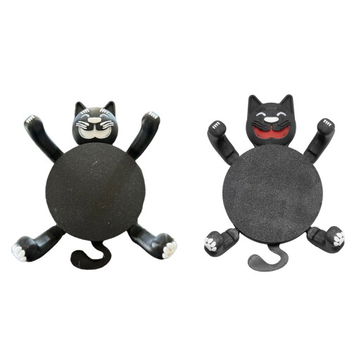 Flexible Coasters Cup Mats Dining Decors Cats-Multicolor Black 1