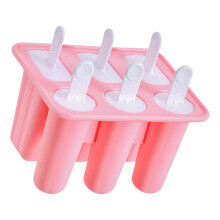 Silicone Popsicles Molds With Detachable Stick 6-Pink