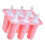 Silicone Popsicles Molds With Detachable Stick 6-Pink 1