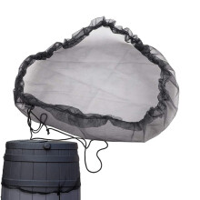 Rain Barrel Cover Mesh Screen with Adjustable Drawstring, Reusable Debris Filter for 100cm Garden Water Barrel