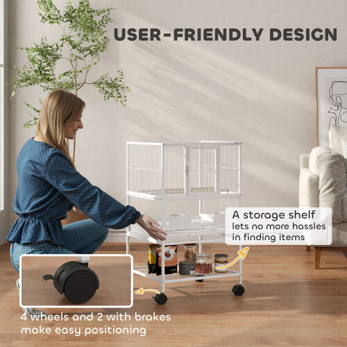 Bird Cage Starter Kit with Detachable Rolling Stand 2
