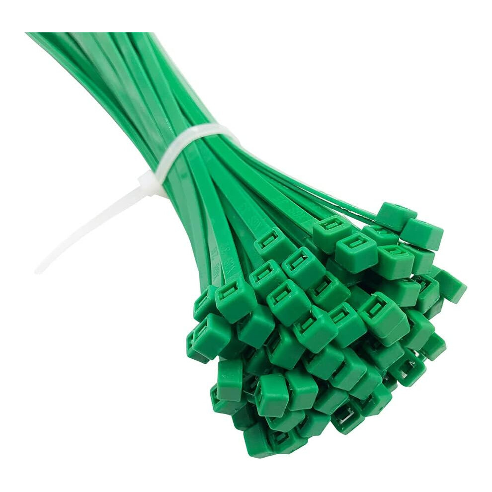 Self-Locking Nylon Cable Ties, Industrial Strength Heavy Duty 200Mm X 2.3Mm Green Tensile-Resistant Fasteners For Cable Management, Wear-Resistant 9128293258821