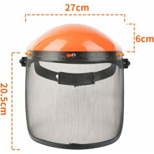 Visiera protettiva con rete, casco forestale professionale con visiera integrale in rete, resistente agli urti, con fascia regolabile e traspirante.