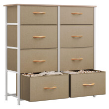 YITAHOME Dresser for Bedroom with 8 Drawers, Storage Drawer Organizer Unit, Chest of Drawers for Bedroom Living Room Closet, Sturdy Steel Frame, Wood
