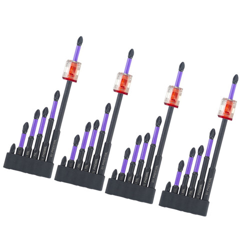 Impact Bit Set Magnetic Screwdriver Bit for Fast Screw-Red.
