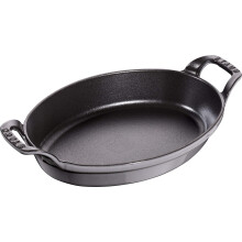 STAUB 40509-562-0 Oval Roasting Dish, 24 cm, Graphite Grey