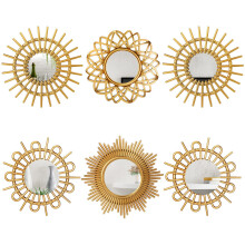 Namalu 6 Pcs Sunburst Mirror for Wall Decor, Small Circle Sun Espejos Decorative Mirror Hanging for Art Entryway Home Decor Bathroom Bedroom Living