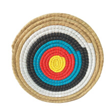 45CM Round Archery Target - Traditional Handmade Solid Straw for Outdoor Shooting Practice with Bows and Darts
