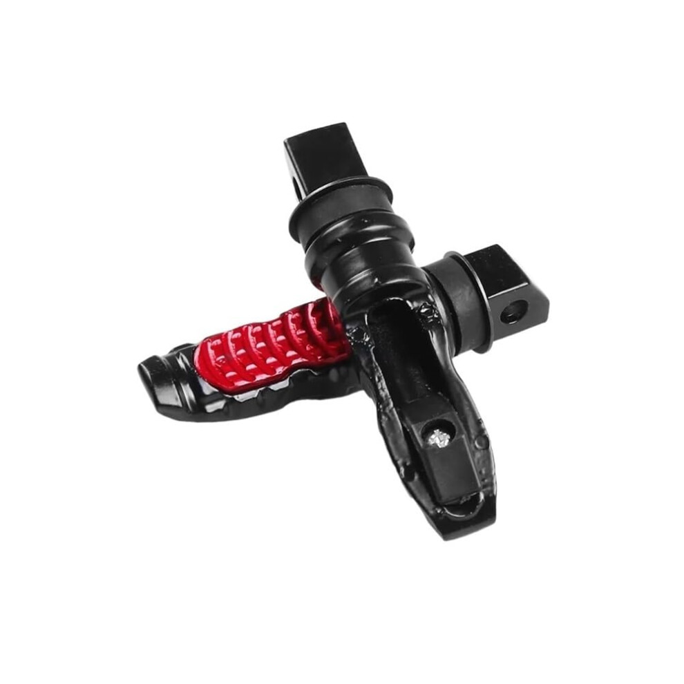 Motorcycle Foot Pedals Universal Rear Passenger Foot Pegs Aluminum 1 Pair Foot Rest Scooter Red 9365049275408