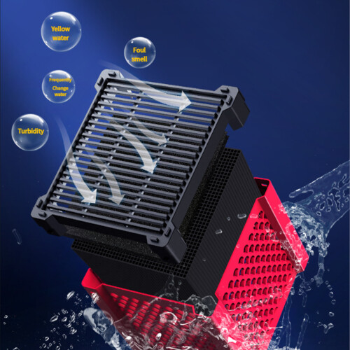 Low Noise Aquariums Carbon Filter Cubes Effective Water-Red 1