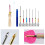 Wood Handle Embroidery Pen with 7 Replaceable Tip and Threading 2