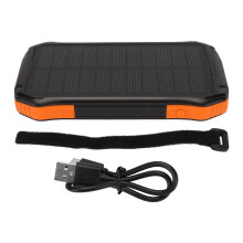 Carregador portátil para uso externo, com bateria de 16000mAh, à prova d'água e resistente a quedas, painel solar, carregamento rápido e lanterna