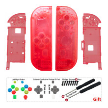 Trasforma il tuo Nintendo Switch, resistente guscio rigido in plastica ABS atossica, cover di ricambio semitrasparente per controller con tagli di