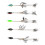 Swimbait Trolling Willow Blade, Ομπρέλα Αλιείας με Ζωηρό Κεφάλι Ψαριού για Γλυκό και Θαλασσινό 1