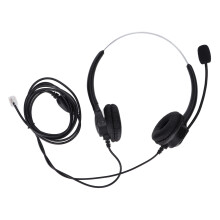 Leichtes und komfortables Headset für Bürotelefone, faltbares Design mit geräuschunterdrückendem Mikrofon und Lautstärkeregelung für