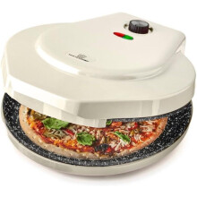MisterChef Pizza Maker 1450W Ceramic Plates, 12 Inch / 30cm, 2,3 Metal, Free Recipe Book, Cream