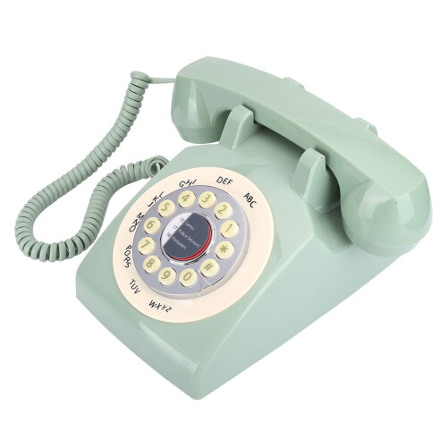 Ρετρό Σταθερό Τηλέφωνο Κλασικό Vintage Ενσύρματο Τηλέφωνο Παλιό Κουμπί Κλήσης 1