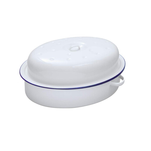 Enamel Oval Roaster Dish Tray - 36cm 1