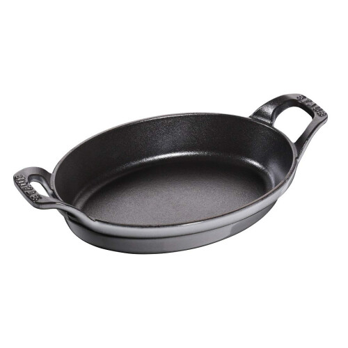 STAUB Oval Roasting Dish, 21 cm, Graphite Grey