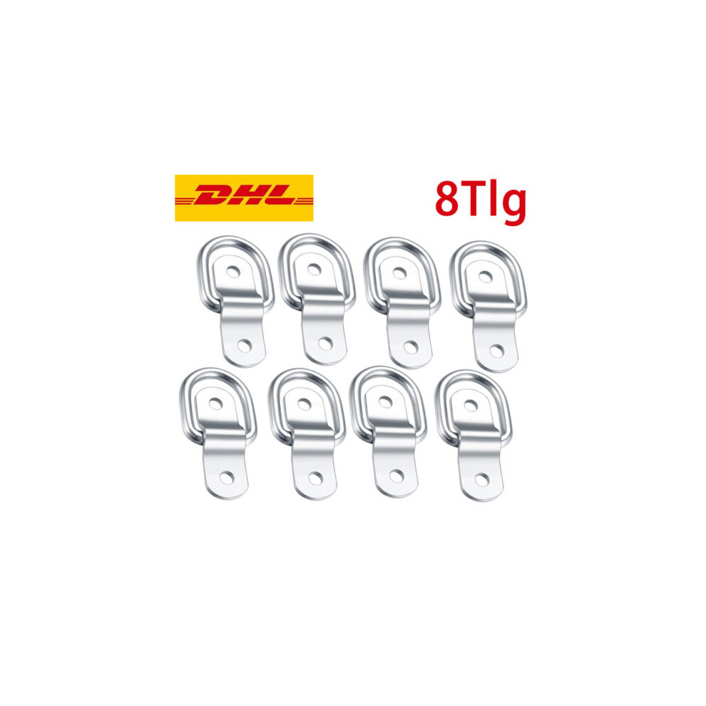 Anti-Corrosion Stainless Steel D-Rings, Durable Heavy Duty Anchors For Outdoor Activities, Smooth Appearance Multipurpose Use, Easy Installation 8 Pac 9198585129658