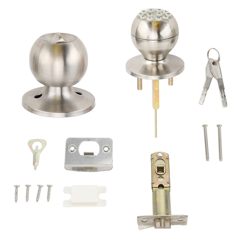 Keyed Door Knob Lock Interior And Exterior - Premium Metal Keyed Doorknob With Lock And Key, Anti Pry Stainless Steel Bedroom Entry Door Knobs For Res 9198585129368