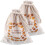 4 Pieces Practical Bread Storage Bag Set Natural Linen Fabric 6