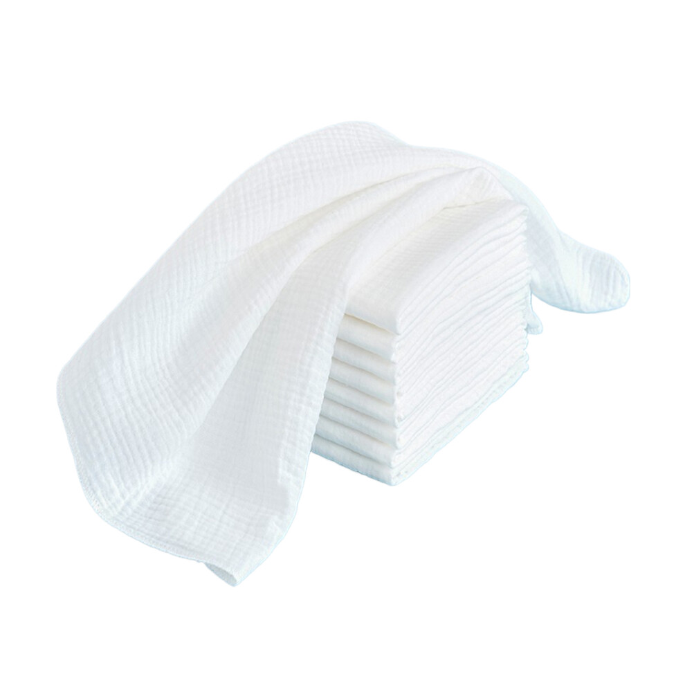 Beige (Beige) 10Pcs 100% Baby Gauze Newborn Baby Washable Double Soft Baby Towels
