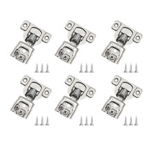 3D Adjustable Hinges for Frameless Cabinets, Soft Close Concealed Hinges Full Overlay Hidden Stainless Steel Hinges with Self Closing Clip-On Plate, M