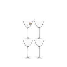 LSA International Borough Martini Glass 195 ml Clear | Set of 4 | Dishwasher Safe | BG08
