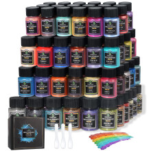 Smalltongue Mica Powder for Epoxy Resin, 108 Colors, 36 Original Colors(0.35oz, 10g), 36 Pastel Colors(0.35oz, 10g), 36 Fine Glitter Powder(0.7oz,