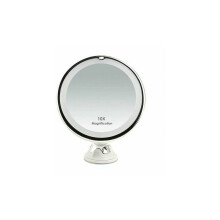 Miroir grossissant avec lumière pour le rasage et le maquillage, design élégant et compact, portable, miroir de maquillage avec lumières et