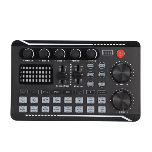 Karaoke Tiktok YouTube Live Streaming Mixer, Multi-Function Podcast Audio Interface, Magic Sound Changes, And Electro Mode 2