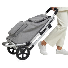 Bergs Aluminium Shopping Trolley With Seat (Grey)