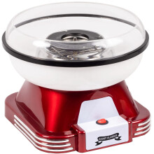 Gadgy Candy Floss Machine for Kids & Adults, Retro Cotton Maker, Suitable for Sugar or Candies, Including 10 Candyfloss Sticks, 500W, Red & White
