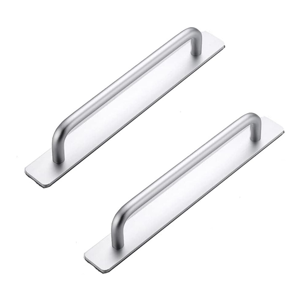 Adhesive Cabinet Door Handles, Elegant Silver Pulls For Quick Installation No Drilling Required, High-Quality Material Ensuring Rust And Corrosion Res 9198585129894