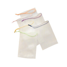 Sustainable Grocery Mesh Bags With Ribbon Ties-9 Colored rope