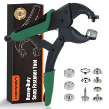 Heavy Duty Snap Fastener Tool Adjustable Vice Grip Snap Setter Tool Includes 40 Sets 15mm Snaps for Boat Cover, Replacing Metal Snaps, Repairing Boat