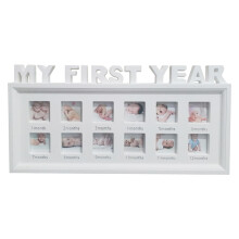 My First Year Photo Board PVC 12 Month Photo Frame 8x16.5 Inch Desktop Picture Frame Newborn Baby