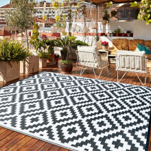 CHOSHOME Outdoor Rug for Garden 180x270CM Large Outdoor Rugs Waterproof Camping Rugs Portable Carpet Woven Rug Easy Cleaning Rug Recycled Balcony Rug