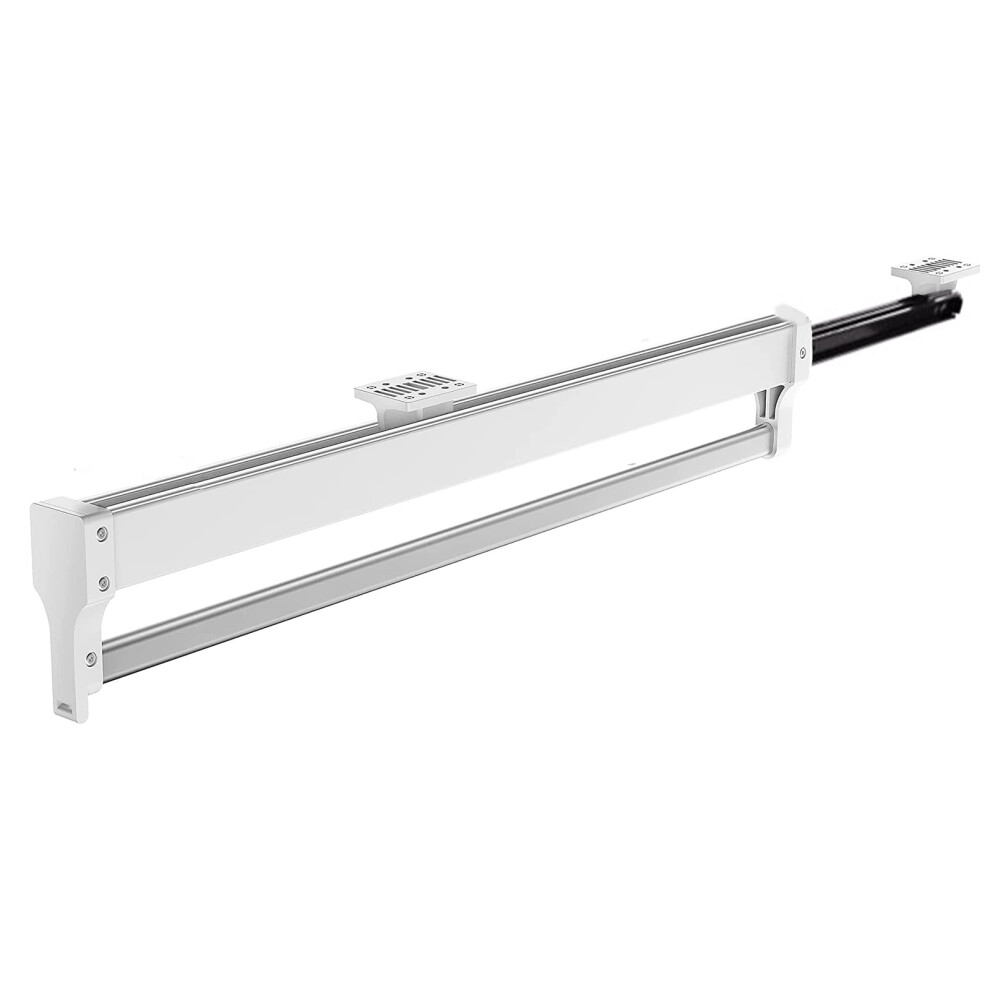 Pull Out Clothes Rail, Adjustable Pull Out Hanger Rail Rod for Wardrobe Trousers Clothing Storage, Space Saving, Load 25kg (White 547mm)-image-OPC-PNTRWC6-NEW