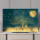 TV Dust Cover 32 Inch Golden Elk Pattern, Breathable Decorative Flat Screen Protector 1
