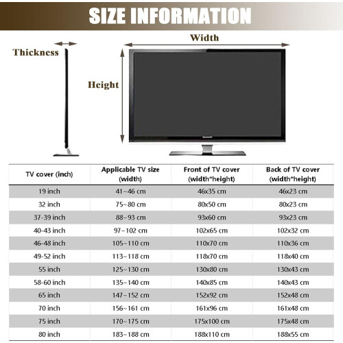 TV Dust Cover 32 Inch Golden Elk Pattern, Breathable Decorative Flat Screen Protector 1