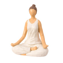 Woodcut Effect Meditations Woman Figure for Home Decors and-1