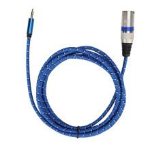 Cable de audio para micrófono, cable blindado con conector balanceado y conector macho XLR de 3,5 mm chapado en oro, cable de micrófono profesional