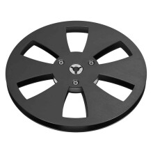 Opwikkelhaspel met antibuigontwerp, universele open haspel voor 1/4 inch tapes, voorzien van roestvrijstalen schroeven en geluidsarme werking.
