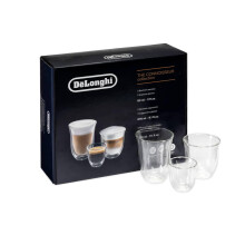 De'Longhi 5513296671 DLSC302 Delonghi Fancy Box 6er Set Thermo Glasses, Clear, 1L