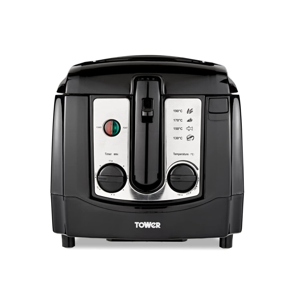 Tower T17002 Deep Fat Fryer With Adjustable Thermostat, 3L, 2300W, Black