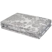 Catherine Lansfield Damask Jacquard Super King Duvet Cover Set with Pillowcases Silver Grey