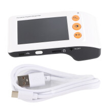 Handliche digitale Lupe mit ergonomischem Design, tragbare Sehhilfe mit 3,5-Zoll-LCD-Bildschirm, Foto- und Bildschirmsperrfunktion, 2- bis 25-facher